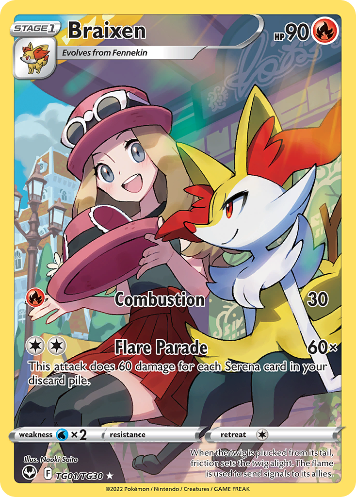Braixen Pokémon card