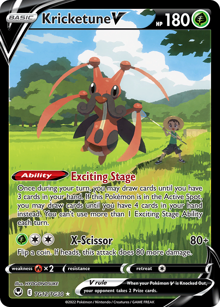 Kricketune V Pokémon card