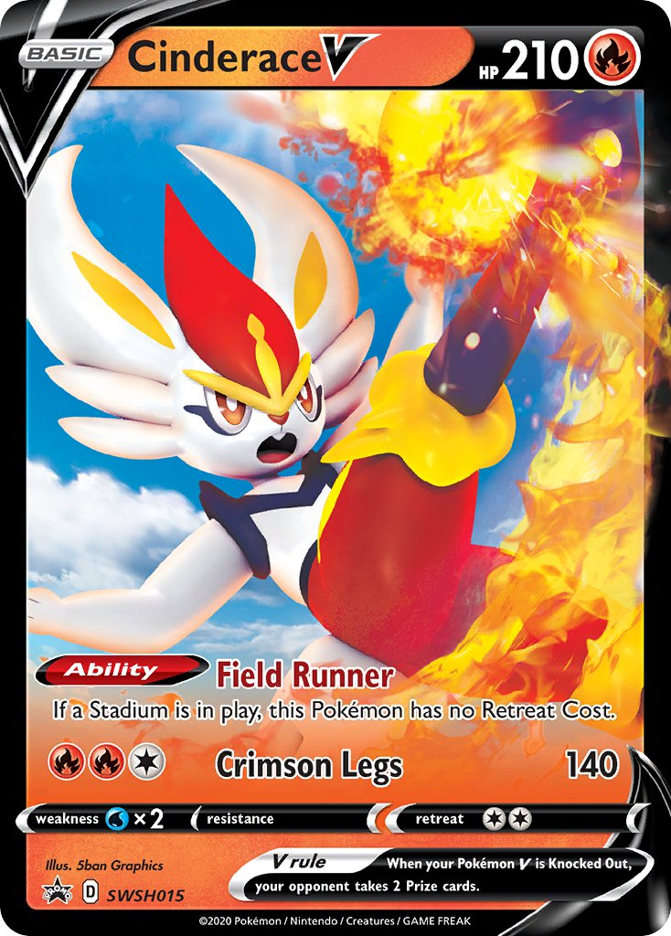 Cinderace V Pokémon card