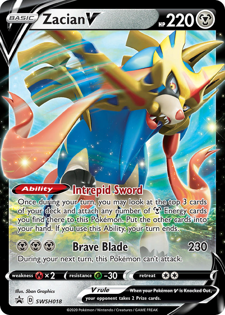 Zacian V Pokémon card