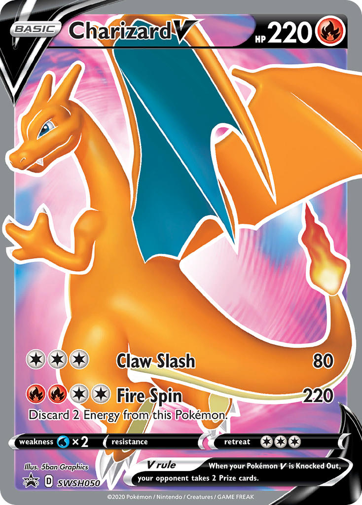 Charizard V Pokémon card