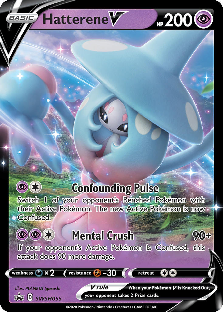 Hatterene V Pokémon card