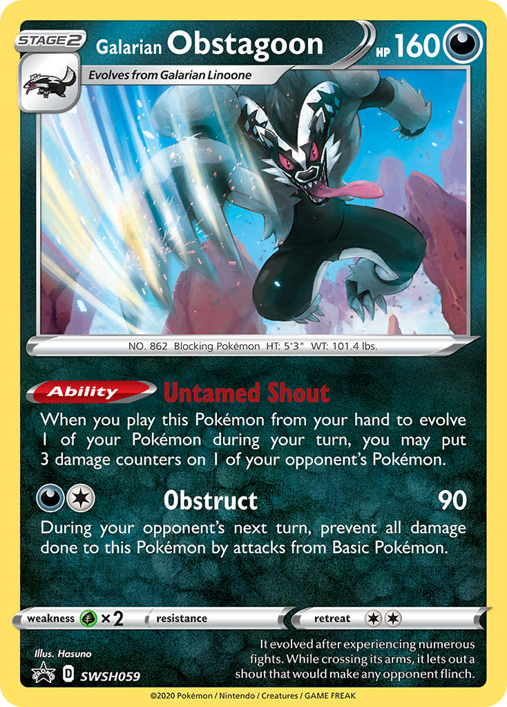 Galarian Obstagoon Pokémon card