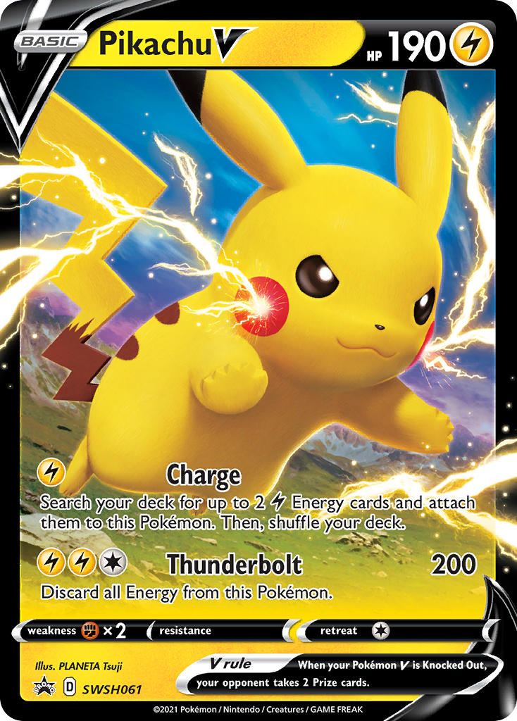 Pikachu V Pokémon card