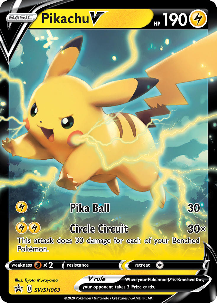 Pikachu V Pokémon card