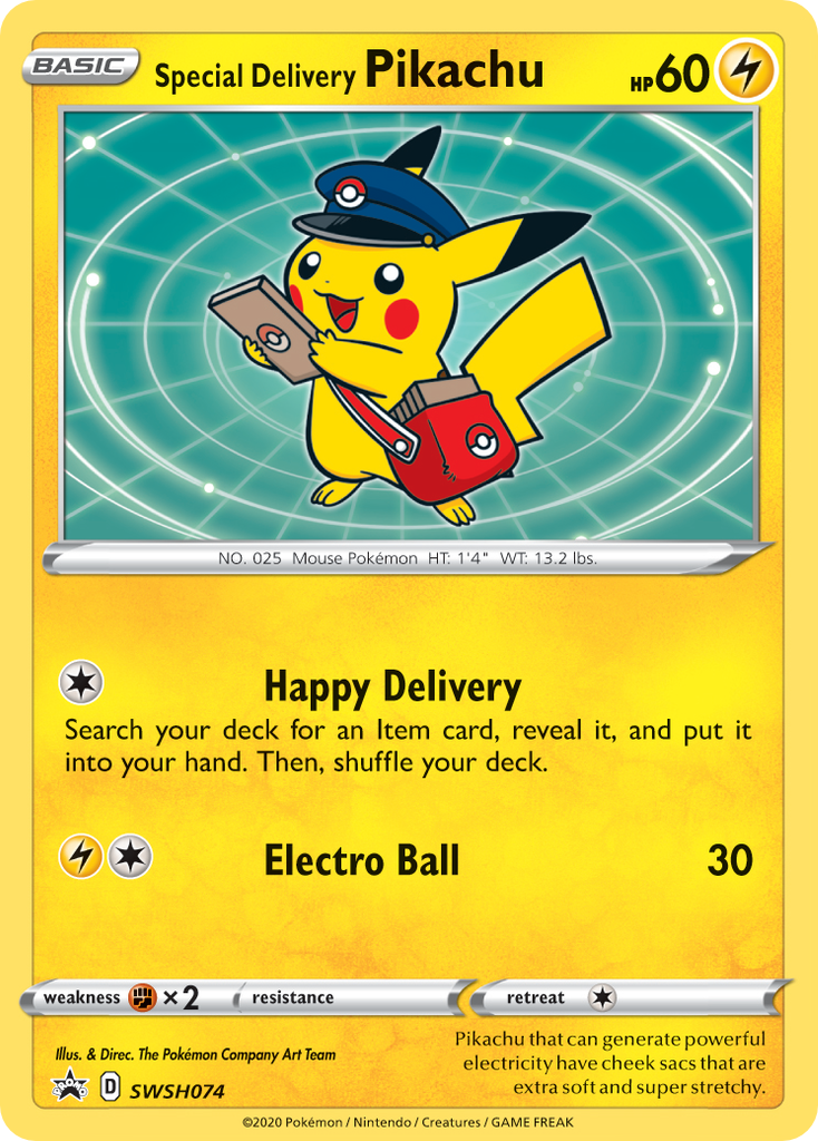 Special Delivery Pikachu Pokémon card