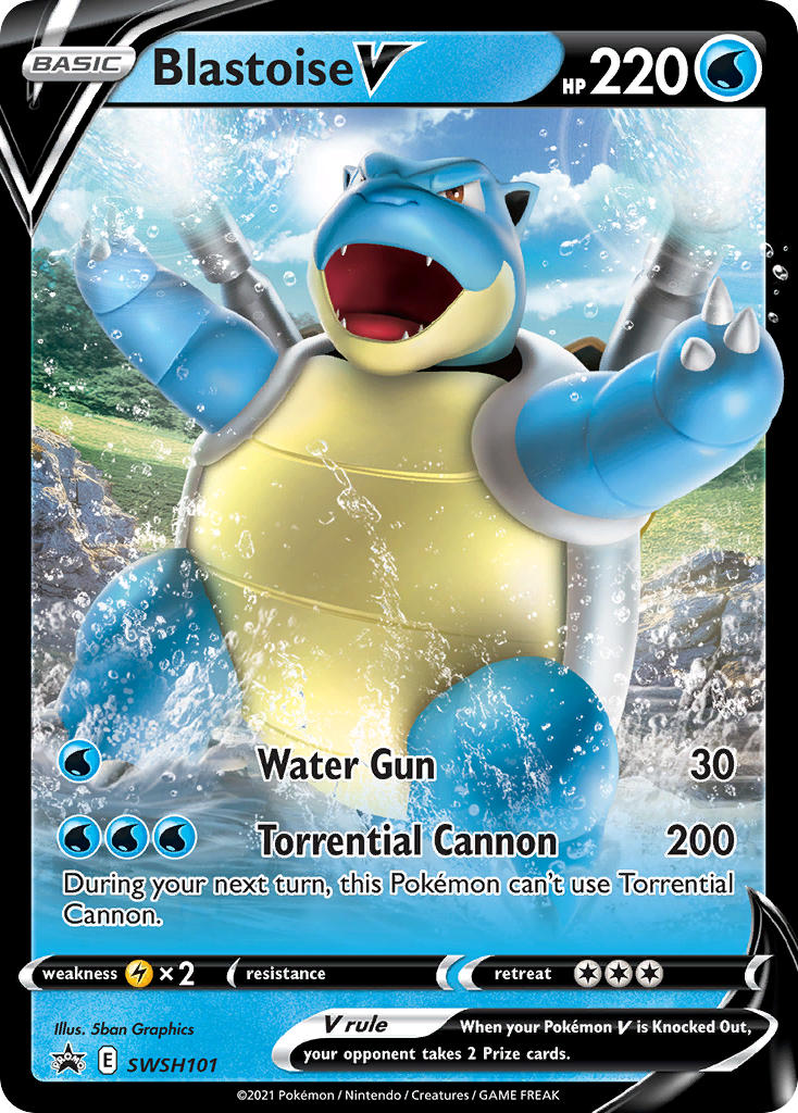 Blastoise V Pokémon card