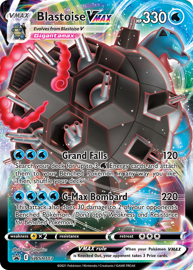 Blastoise VMAX Pokémon card