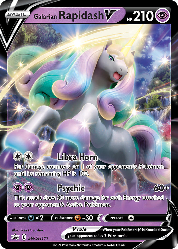 Galarian Rapidash V Pokémon card
