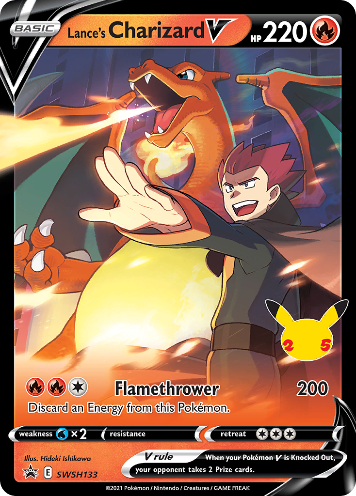 Lance's Charizard V Pokémon card