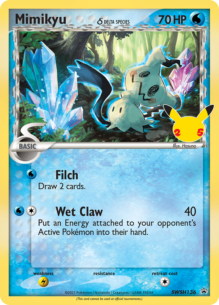Mimikyu δ Pokémon card