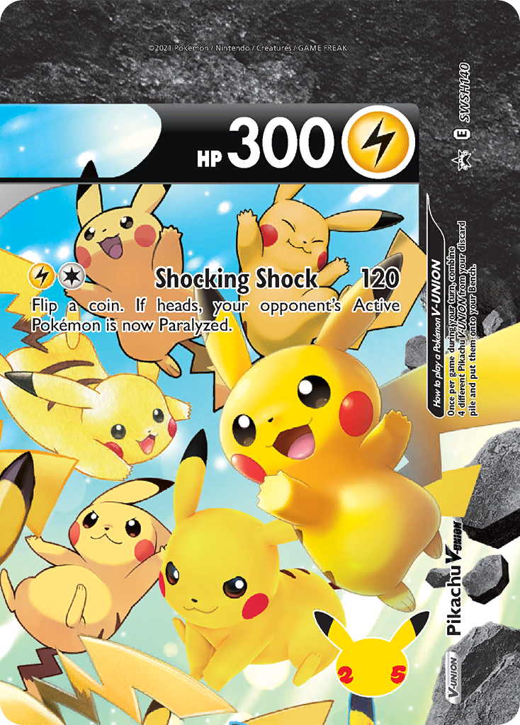 Pikachu V-UNION Pokémon card