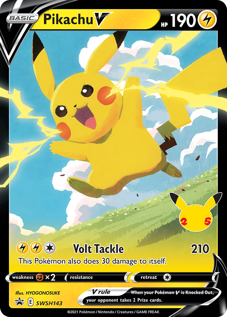 Pikachu V Pokémon card