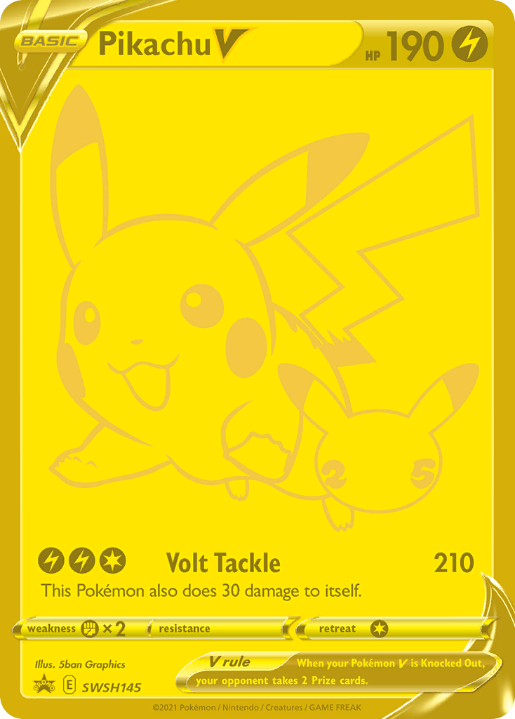 Pikachu V Pokémon card