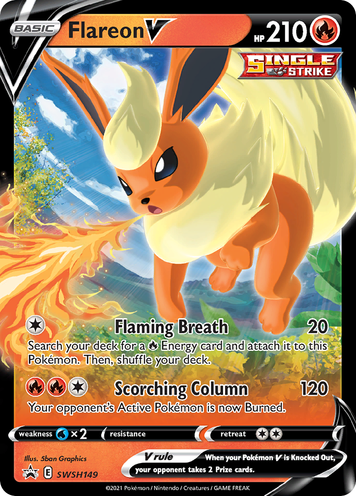 Flareon V Pokémon card