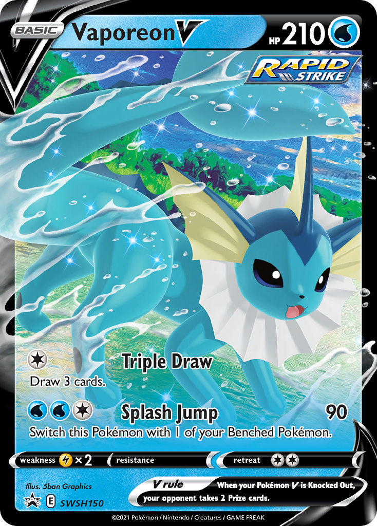Vaporeon V Pokémon card