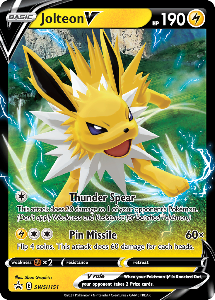 Jolteon V Pokémon card