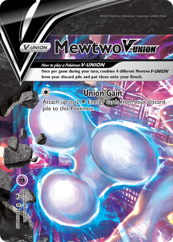 Mewtwo V-UNION Pokémon card
