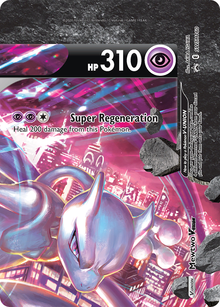 Mewtwo V-UNION Pokémon card