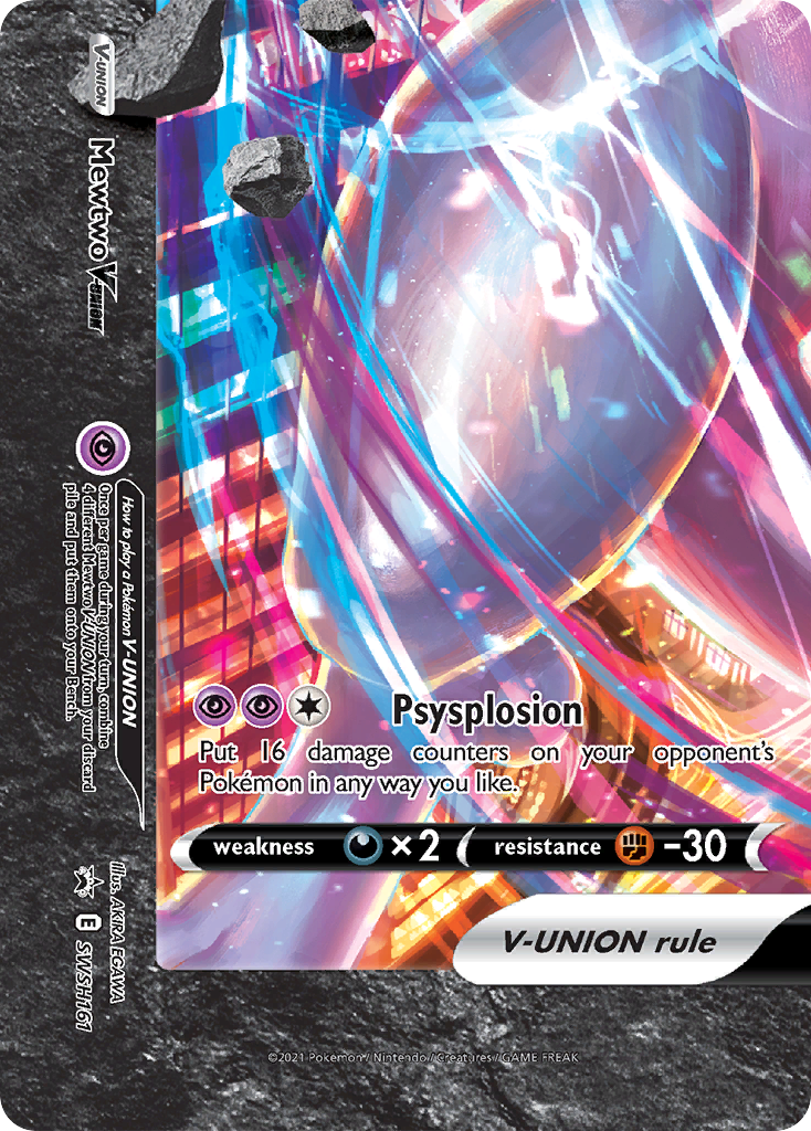 Mewtwo V-UNION Pokémon card