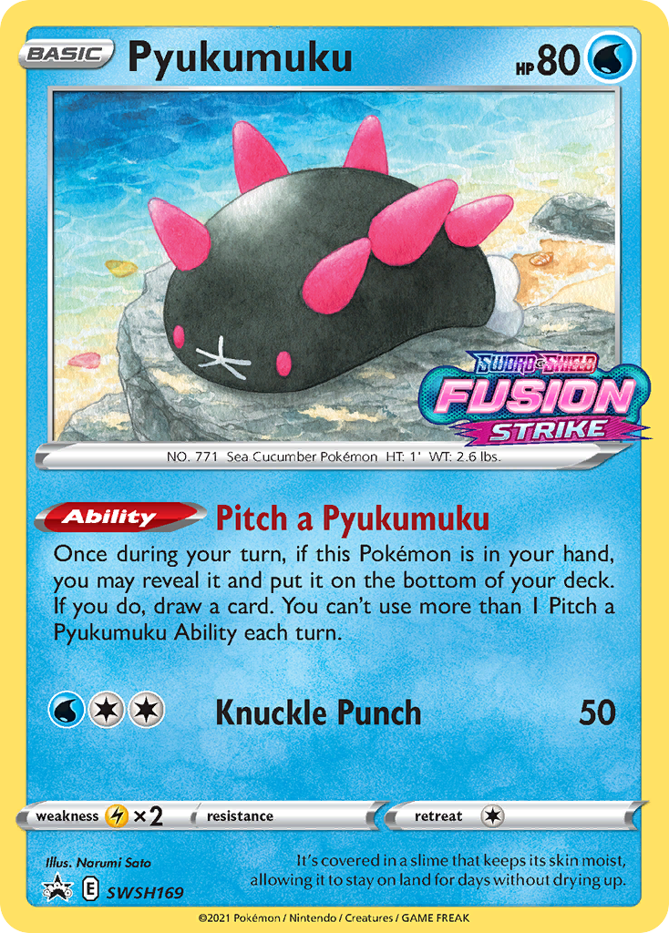 Pyukumuku Pokémon card