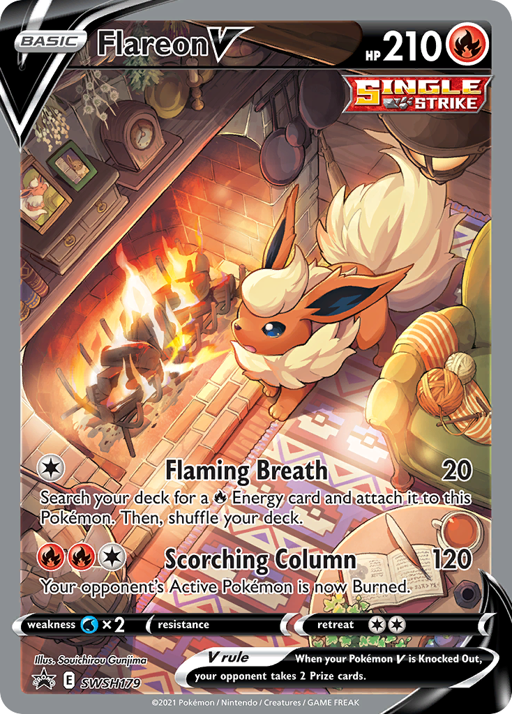 Flareon V Pokémon card