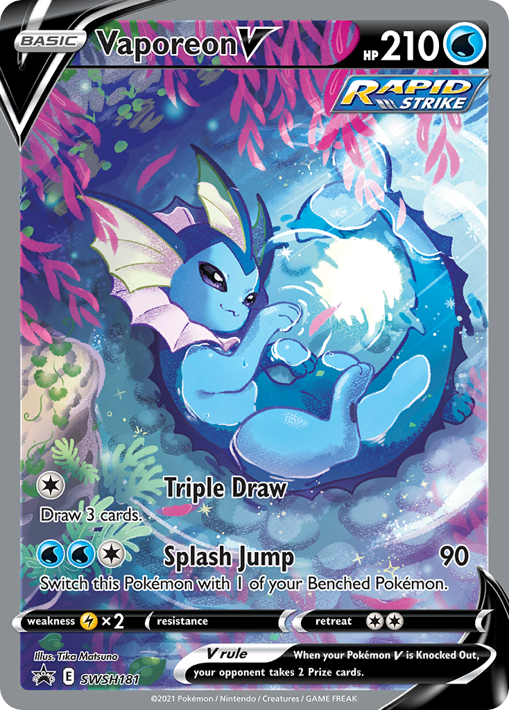 Vaporeon V Pokémon card