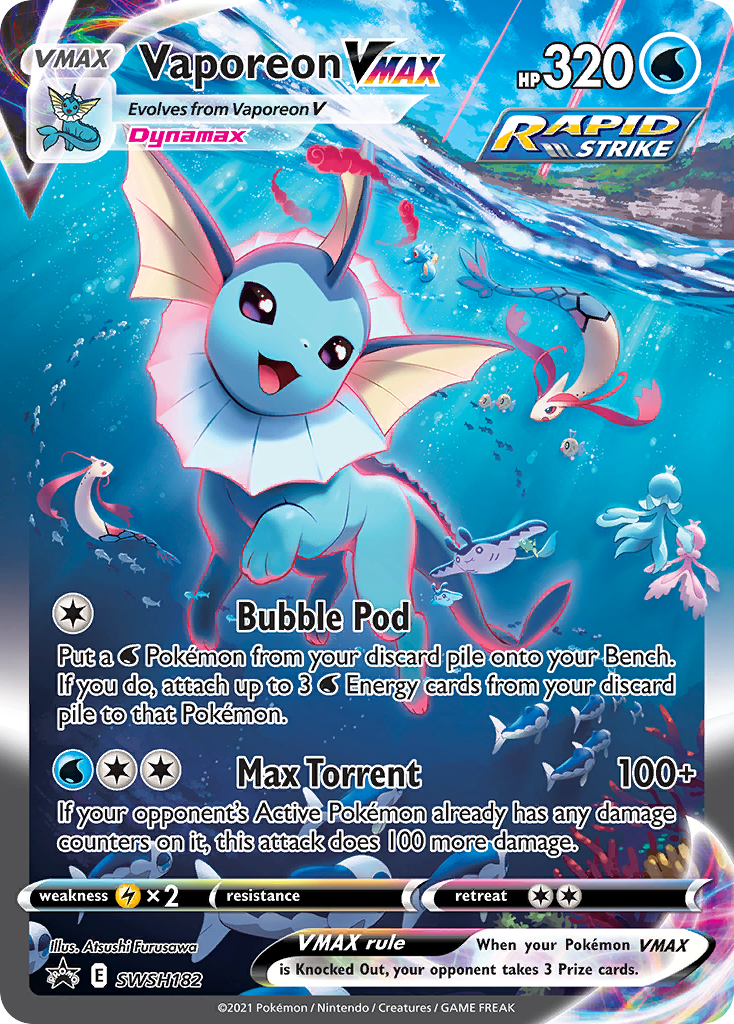 Vaporeon VMAX Pokémon card