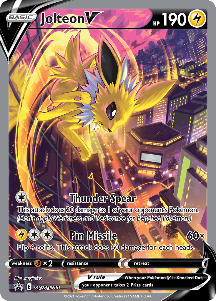 Jolteon V Pokémon card