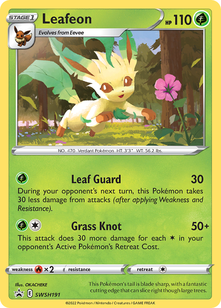 Leafeon Pokémon card