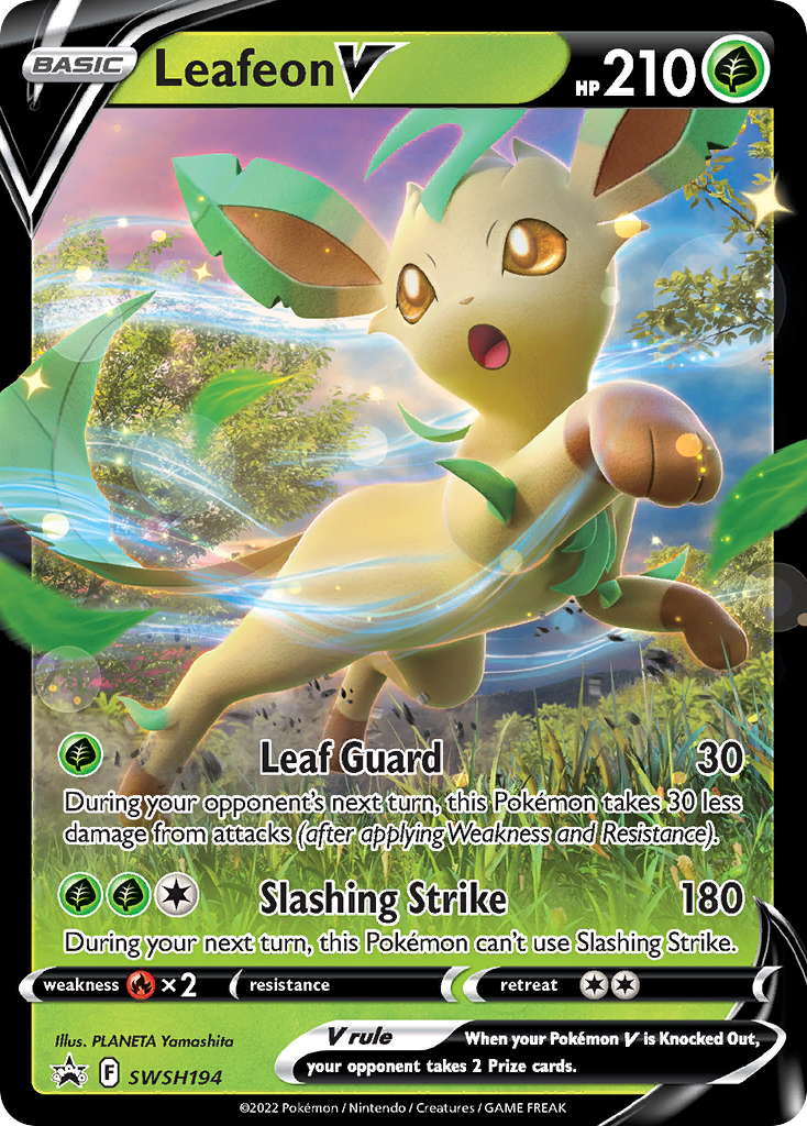Leafeon V Pokémon card