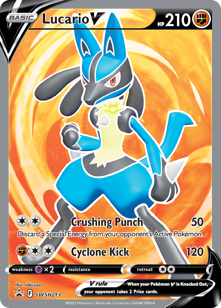 Lucario V Pokémon card