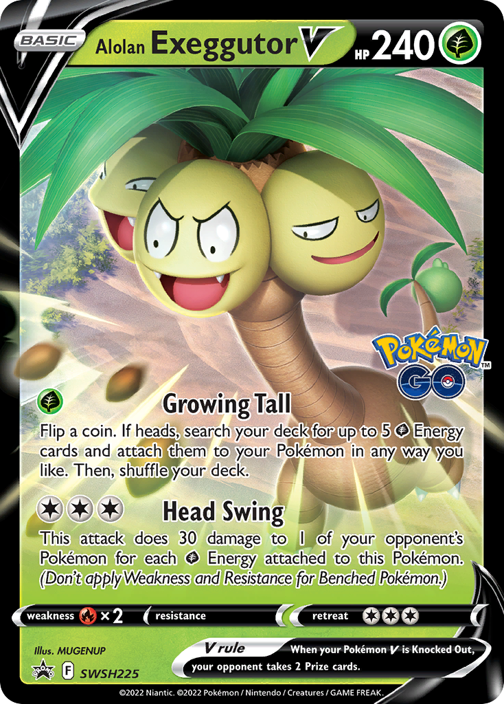 Alolan Exeggutor V Pokémon card
