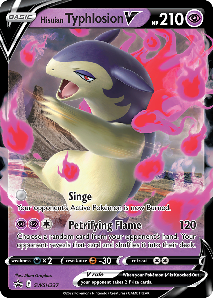 Hisuian Typhlosion V Pokémon card