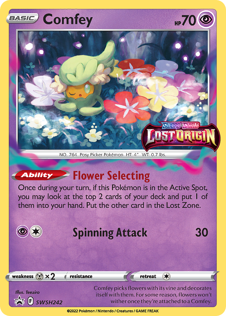 Comfey Pokémon card