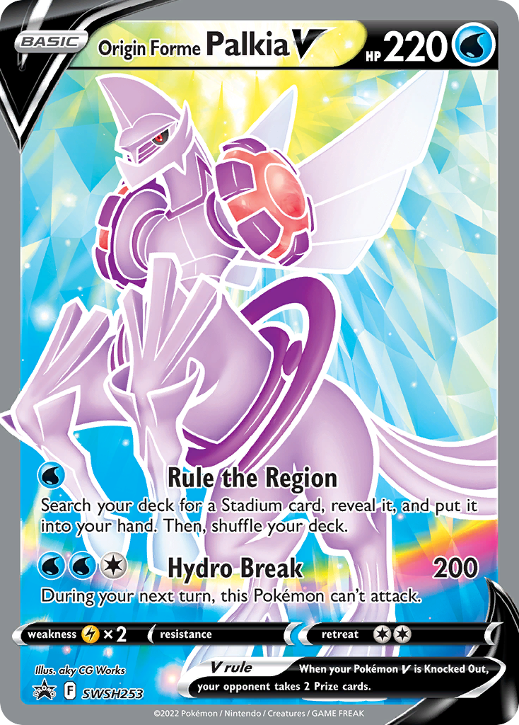 Origin Forme Palkia V Pokémon card