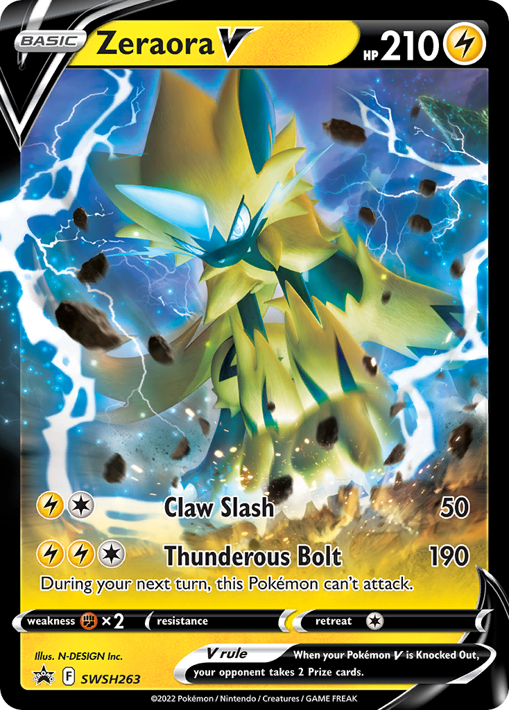 Zeraora V Pokémon card