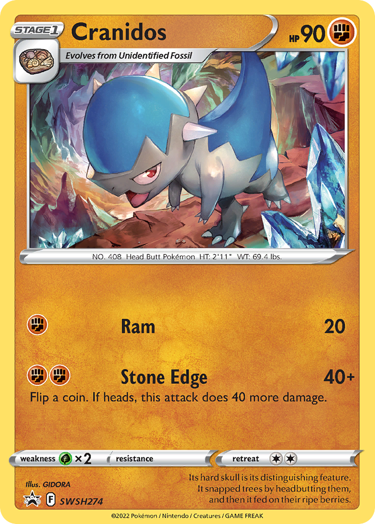 Cranidos Pokémon card
