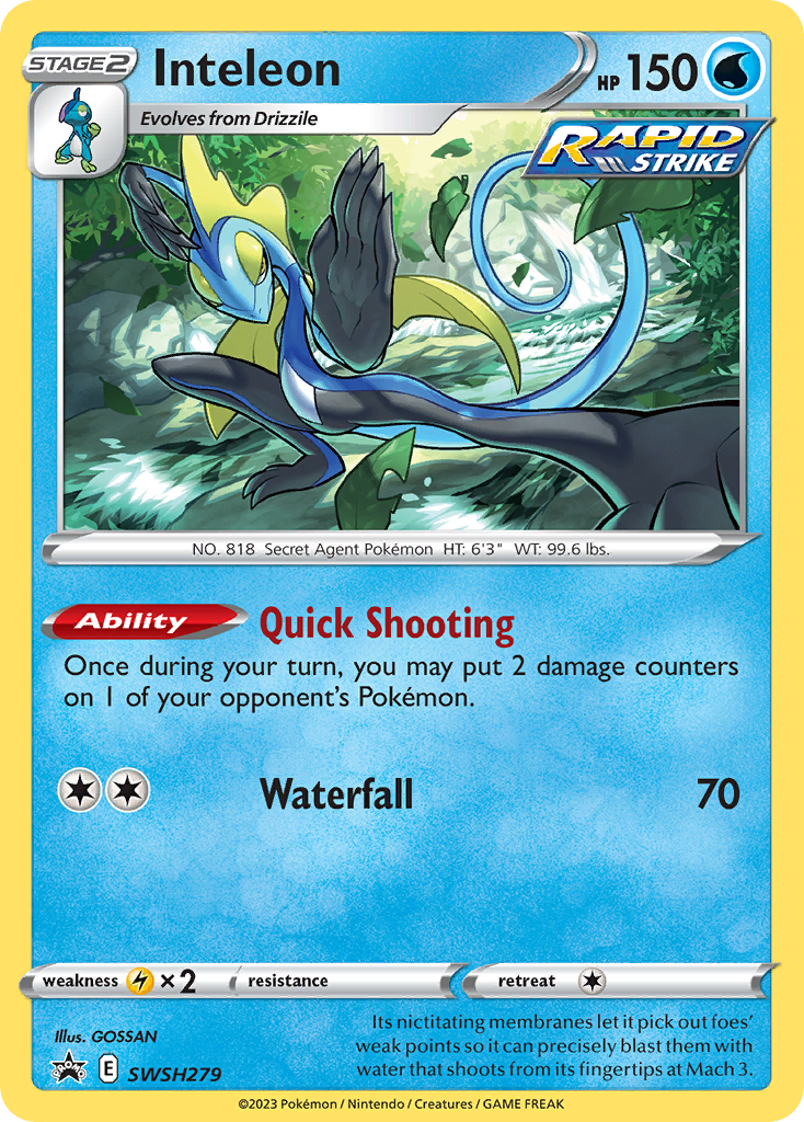 Inteleon Pokémon card