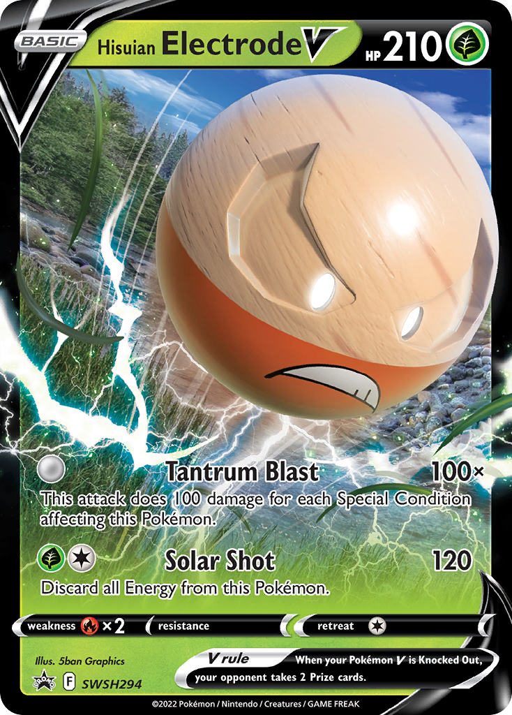 Hisuian Electrode V Pokémon card