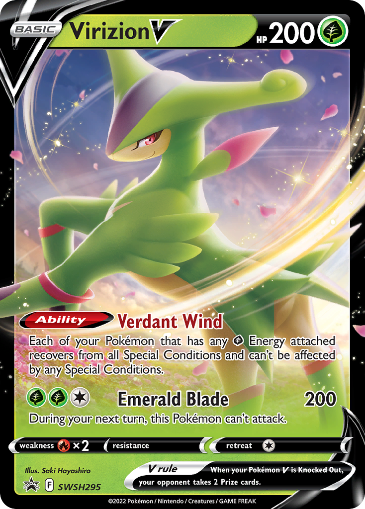 Virizion V Pokémon card
