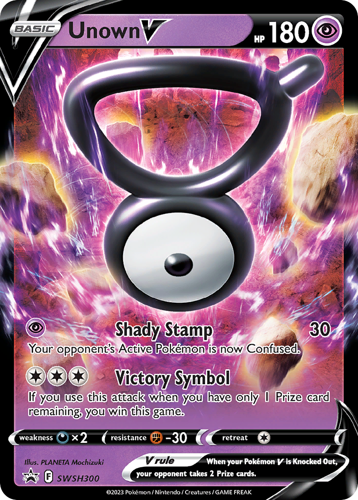 Unown V Pokémon card
