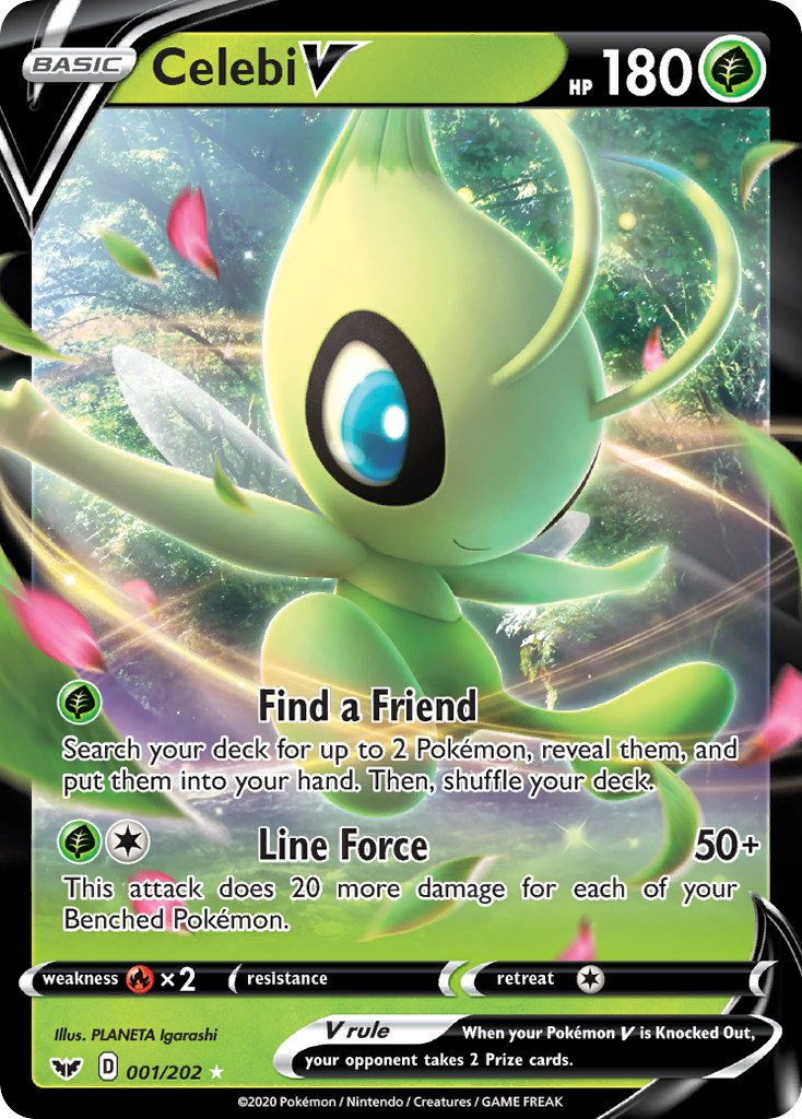Celebi V Pokémon card