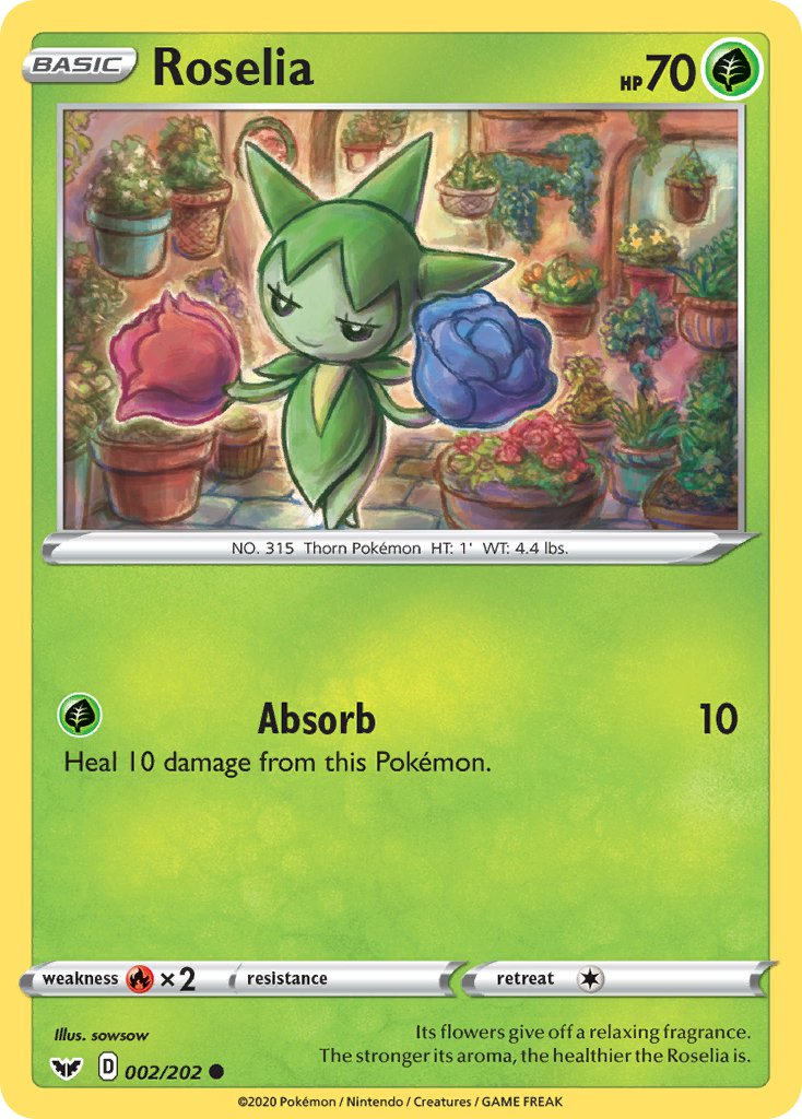 Roselia Pokémon card