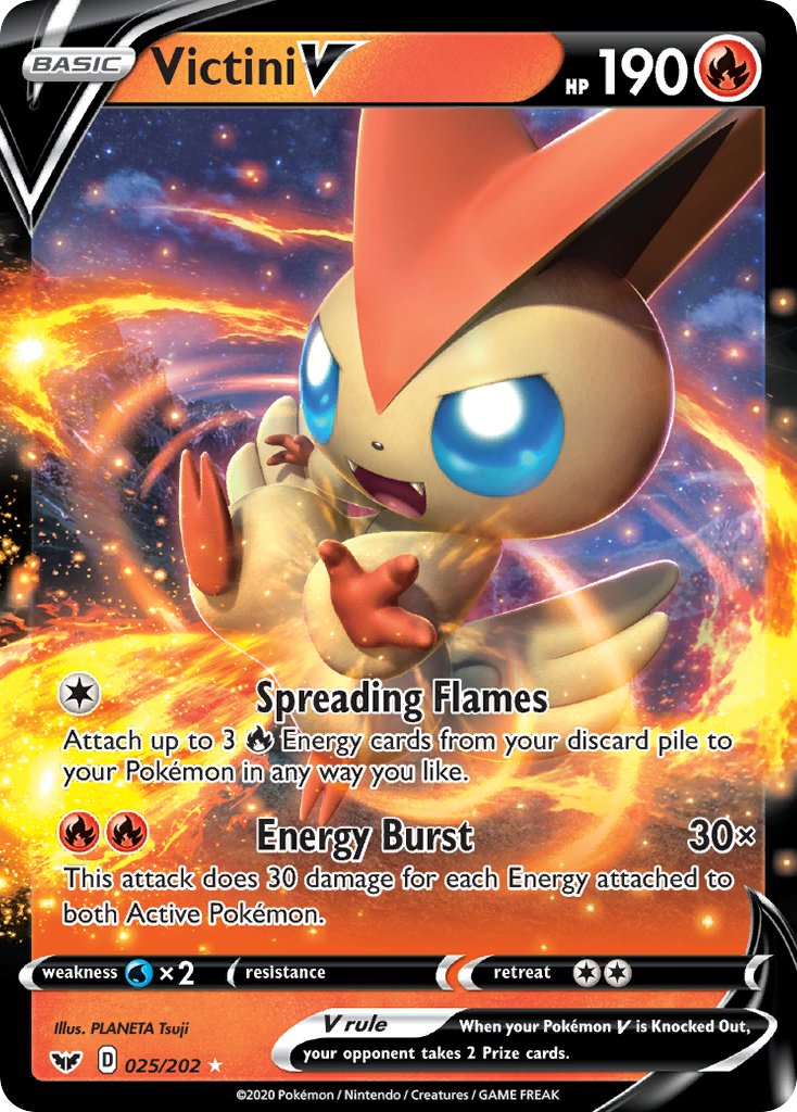 Victini V Pokémon card