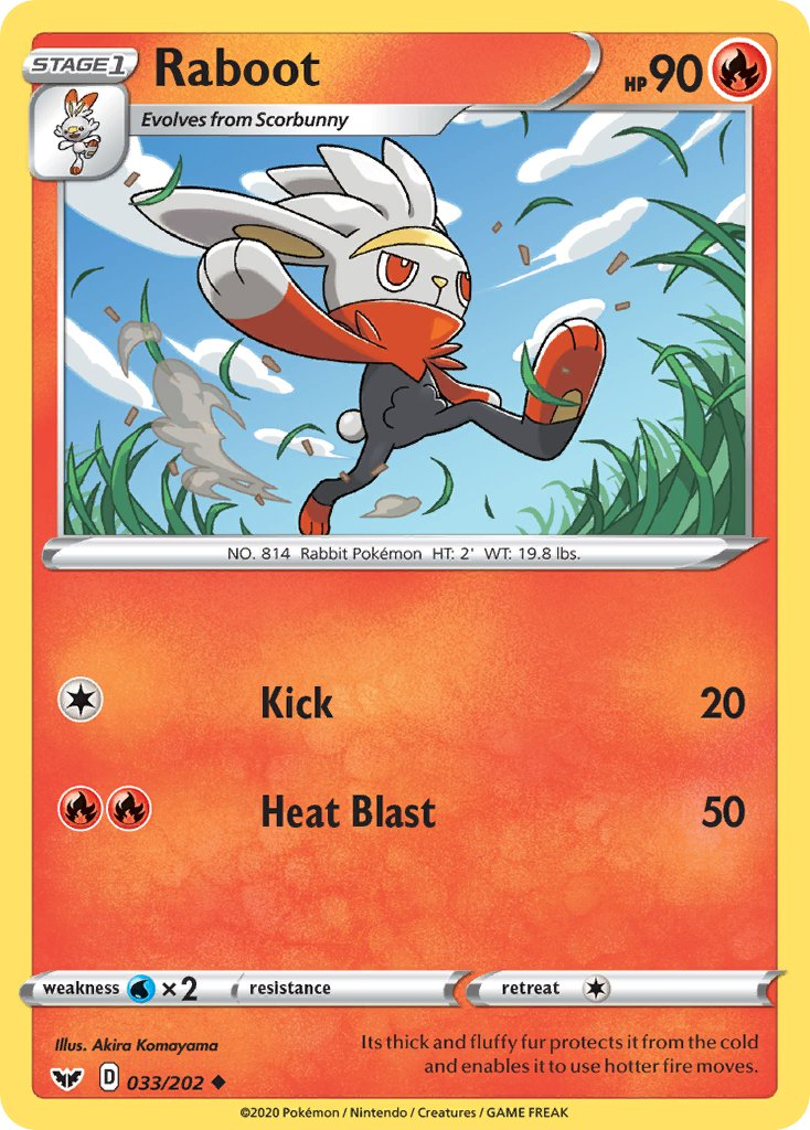 Raboot Pokémon card