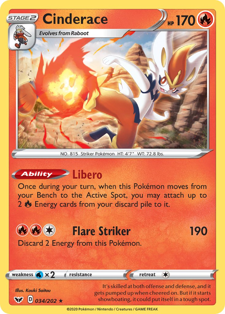 Cinderace Pokémon card