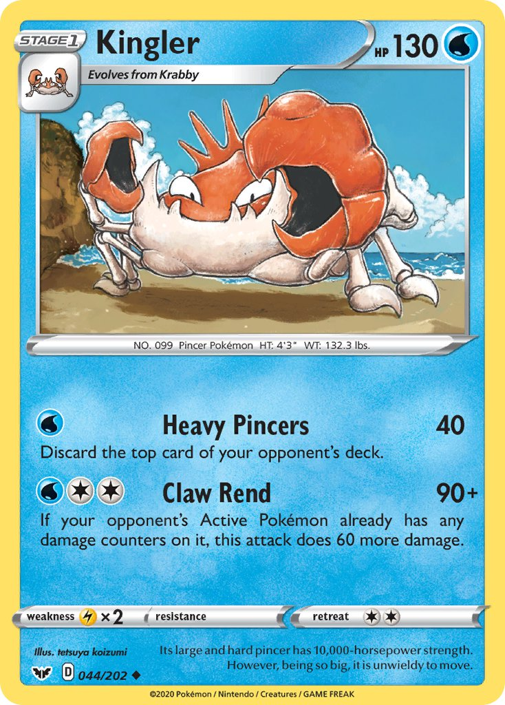 Kingler Pokémon card