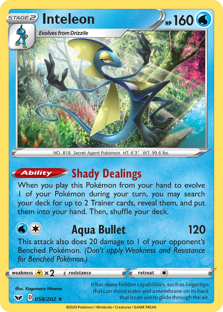 Inteleon Pokémon card