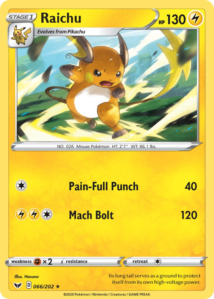 Raichu Pokémon card